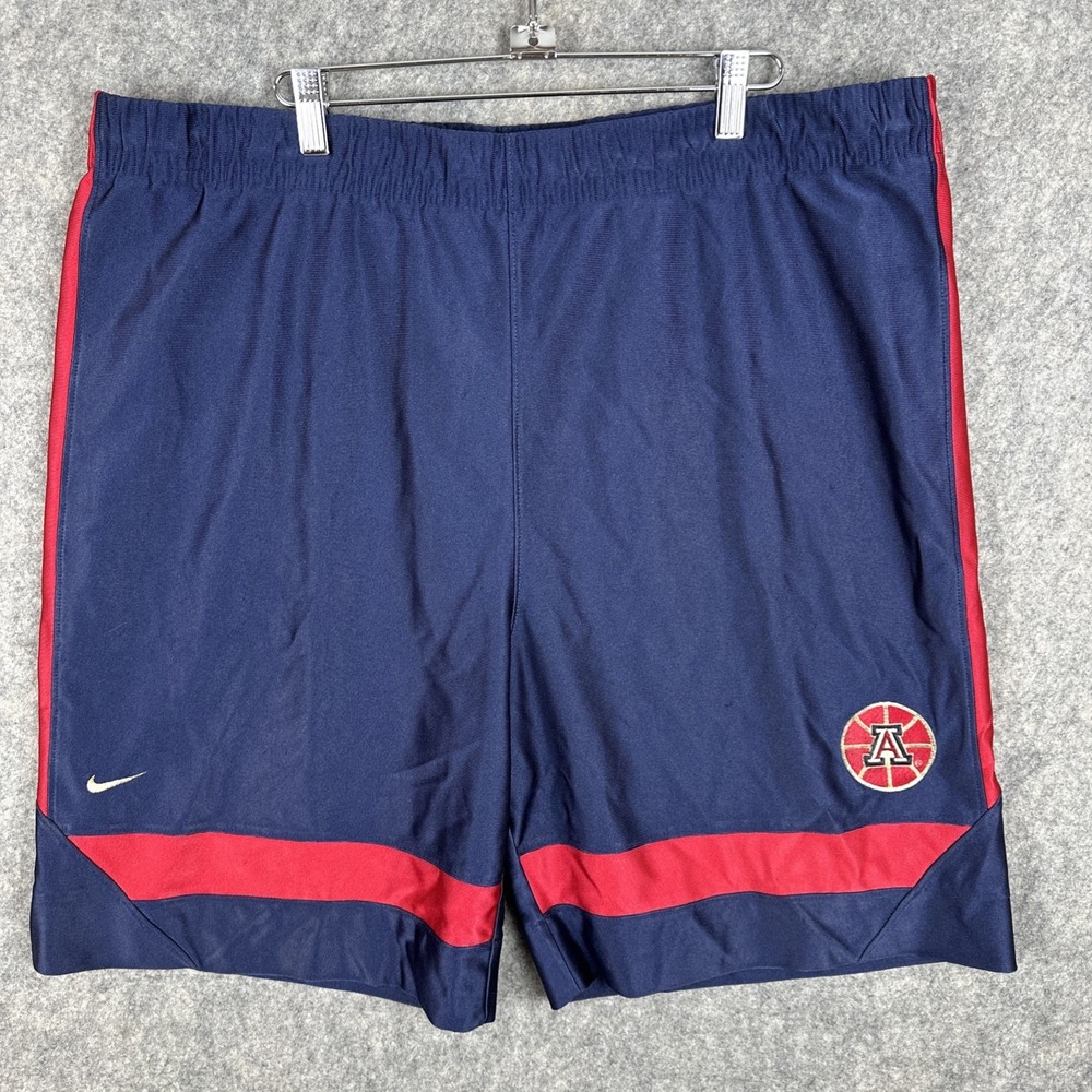 Nike Arizona Wildcats Basketball Shorts Mens M Blue Red Dri Fit NCAA Drawstring